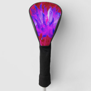 Stunning Violet Blue and Hot Pink Cactus Dahlia Golf Head Cover