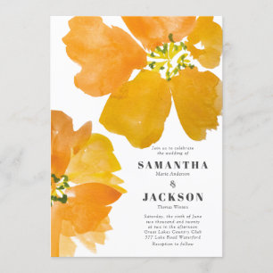 Stunning Watercolor Flower Wedding Invitation