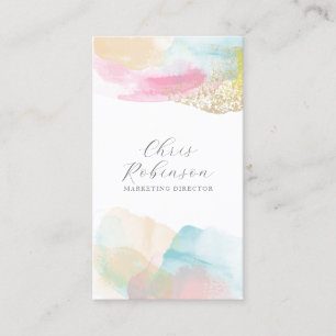 Stunning Watercolor Wash Marketing Promotional  Business Card