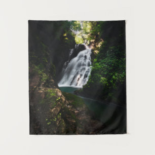 Stunning waterfall Šum in magical forest Tapestry