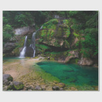 Stunning waterfall Virje, Slovenia Poster