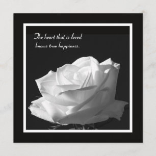 Stunning White Rose Vow Renewal Invitation