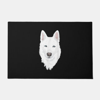 Stunning White Siberian Husky - Sweet White Snow Doormat