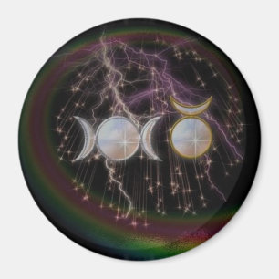 Stunning Wiccan Triple Goddess Cosmic Magnet