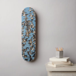 Stunning Winter Ducks in Flight Skateboard