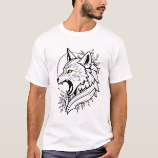 Stunning Wolf Face Design T-Shirt