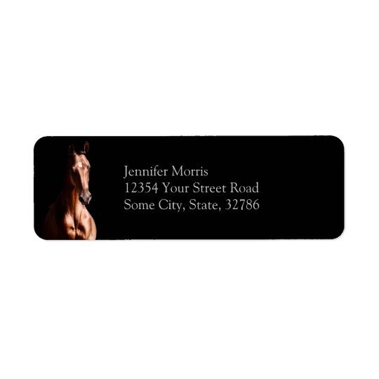 Stunning Young Stallion Return Address Label