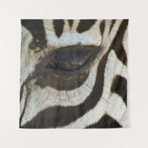 Stunning zebras eye tapestry