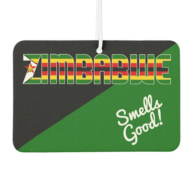 Stunning Zimbabwe Flag Air Freshener (Front)