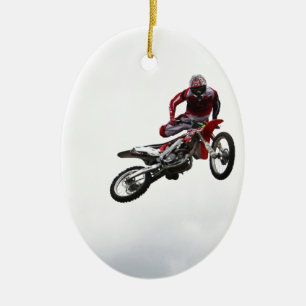 Stunt Bike Ceramic Ornament