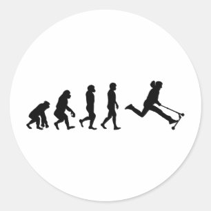 Stunt Scooter Freestyle Scootering Rider Evolution Classic Round Sticker