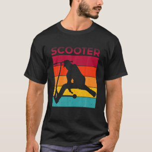 Stunt Scooter Skater Scooter Tricks Kids Vintage K T-Shirt