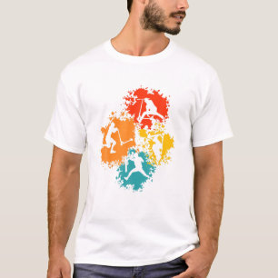 Stunt Scooter Skater Scooter Tricks Kids Vintage K T-Shirt