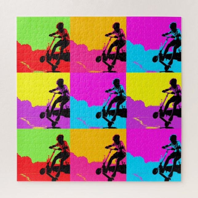 Stunt Scooter Trickster - Scooter Boy Jigsaw Puzzle (Vertical)