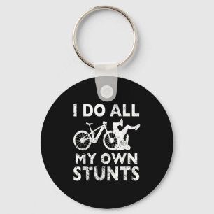 Stunting Bicycle - I Do All My Own Stunts E-bike C Keychain
