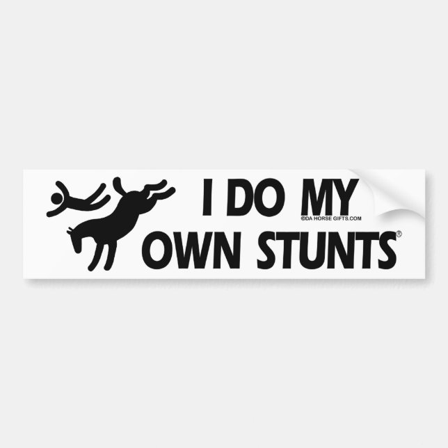 Stunts - Funny Bucking Horse Bumper Sticker (Front)
