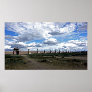 Stupa Wall at Erdene Zuu Monastery, Mongolia Poster