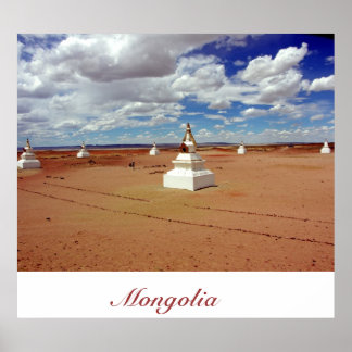 Stupas At Shambhala Land Poster