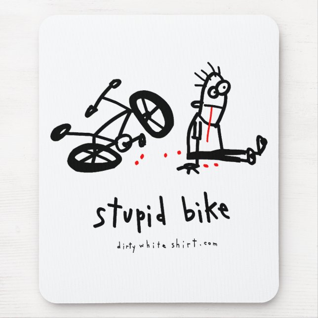 Stupid Bike Mouse Pad (Front)