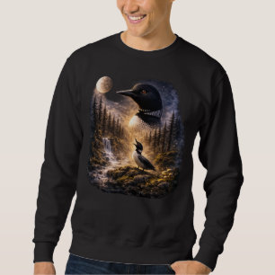 Stupid Canadian Wolf Bird Loon – common loon Howl Sweatshirt