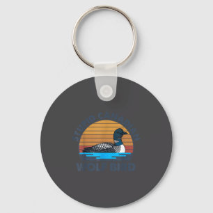 Stupid Canadian Wolf Bird Loon Keychain