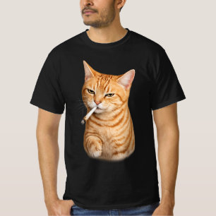 Stupid Cool Funny Cat Meme Smoking Cat cigarette T-Shirt
