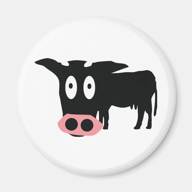 stupid cow icon magnet (Front)