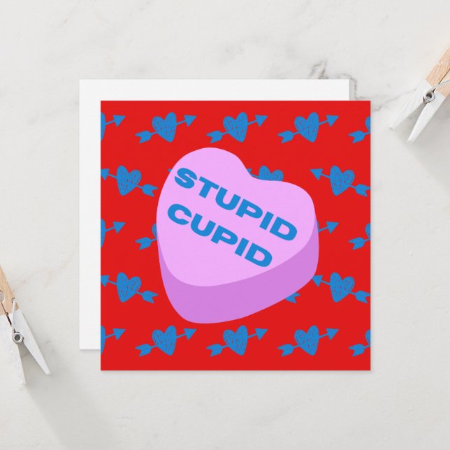 Stupid Cupid, Flat Notecard (Front/Back In Situ)