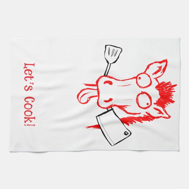 Stupid Horse Chef Kitchen Towel (Horizontal)