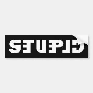 Stupid on the Sticker, Clever in the Mirror Bumper Sticker
