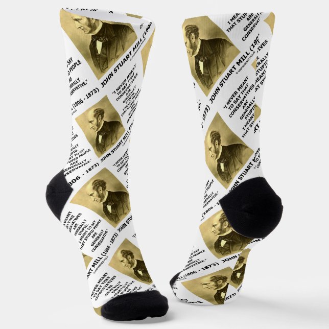 Stupid People Are Generally Conservative Quote Socks (Angled)