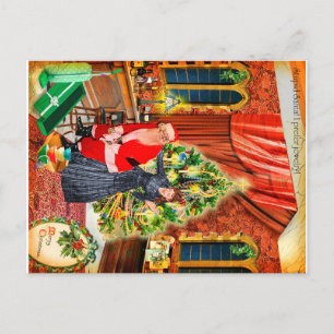 Stupid Santa! I prefer jewellery :/ Holiday Postcard