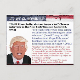 Stupid Things Trump has said Postcard Souvenir