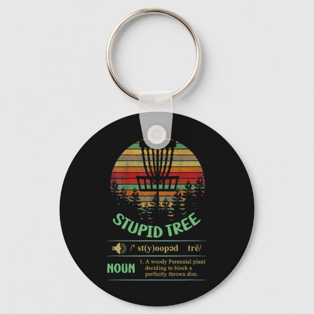 Stupid Tree Definition  Keychain (Front)
