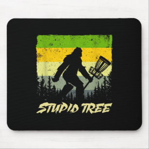 Stupid Tree Disc Golf Funny Frisbee Golf Mouse Pad