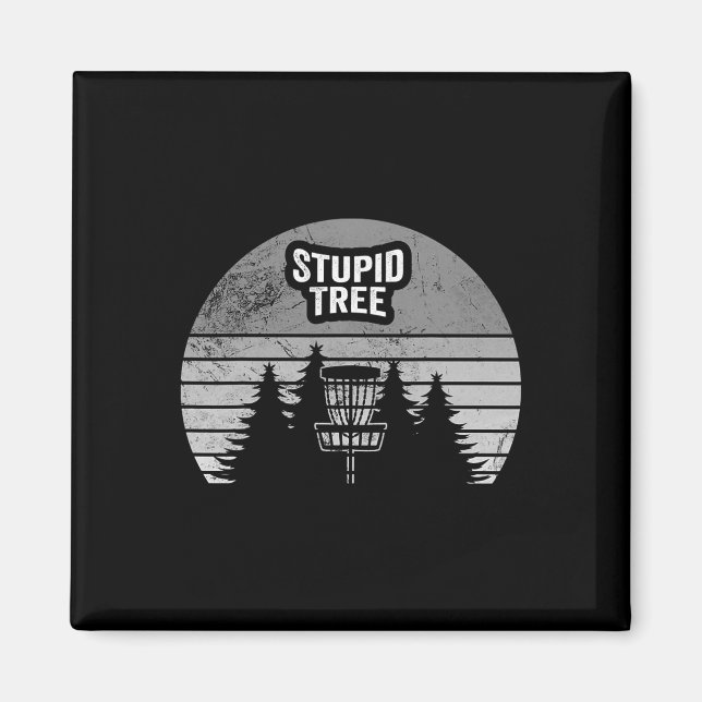 Stupid Tree Disc Golf Sket Forest Sunset  Magnet (Front)