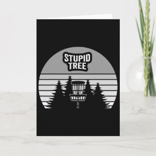 Stupid Tree Disc Golf Sket Sunset Card