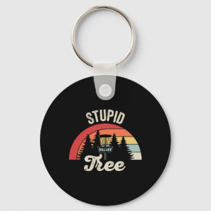 Stupid Tree Disc Golf Sket Vintage Keychain