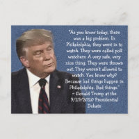 Stupid Trump Quotes Poll Watcher Remarks