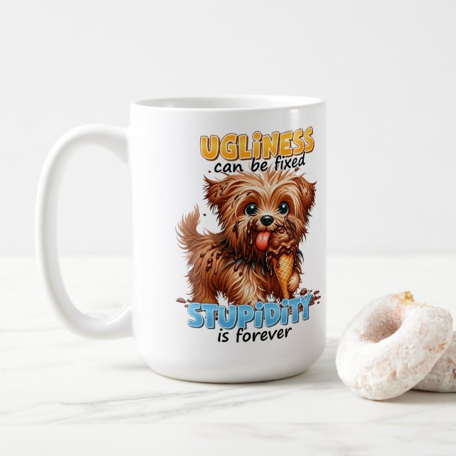 Stupidity Coffee Mug (With Donut)