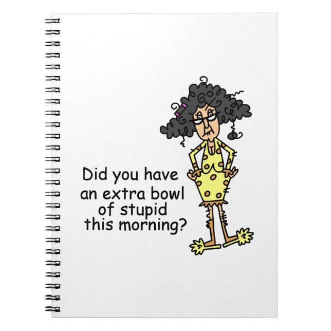Stupidity Humour Notebook (Front)