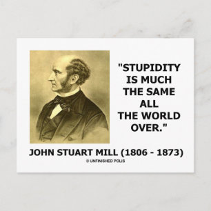 Stupidity Is Much The Same All The World Over Postcard