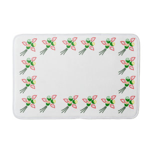 Sturdy Bath Mat with Colourful Flowers