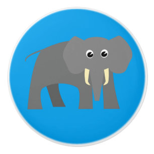 Sturdy elephant ceramic knob