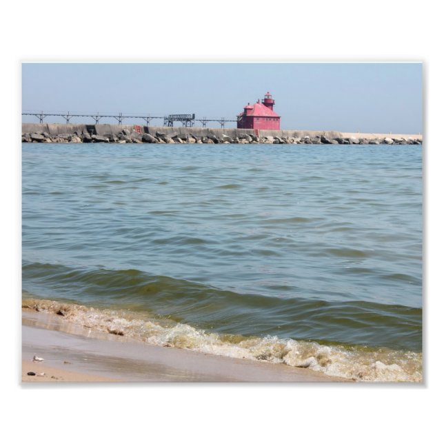 Sturgeon Bay Pier Head Lighthouse Print (Front)