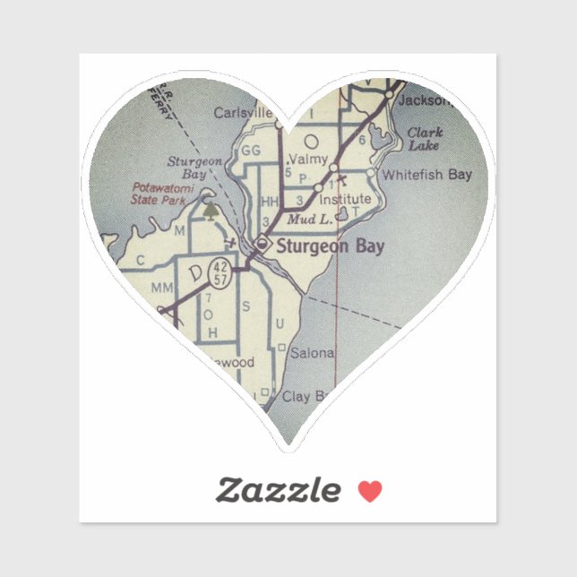 Sturgeon Bay Vintage Map (Sheet)