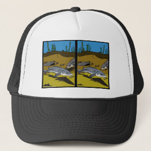 STURGEON COLORING PAGE SPOT DIF - trucker hat
