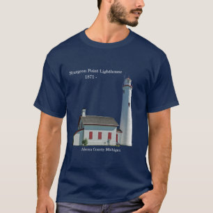Sturgeon Point Lighthouse cutout shirt dark