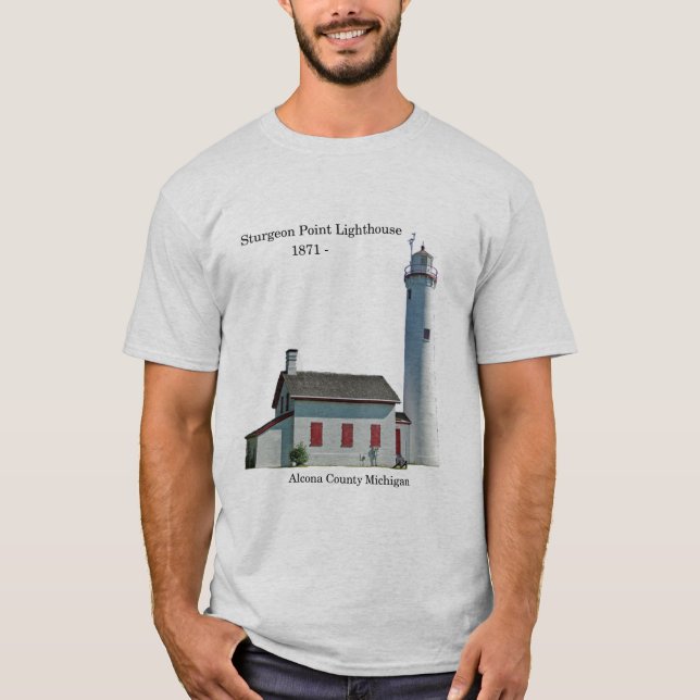 Sturgeon Point Lighthouse cutout shirt light (Front)