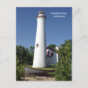 Sturgeon Point Lighthouse post card tall